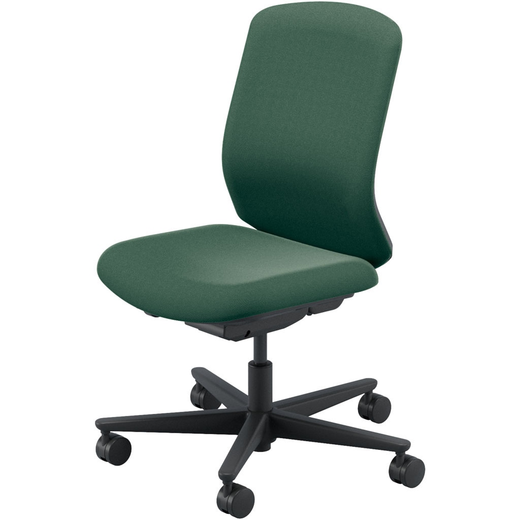 5-371-03JJ Carissa2(カリッサ2) クロスタイプ ブラックシェル 肘なし 内田洋行 ウレタンキャスター   5-371-03JJ