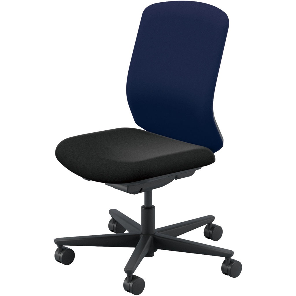 5-371-03AF Carissa2(カリッサ2) クロスタイプ ブラックシェル 肘なし 内田洋行 ウレタンキャスター   5-371-03AF