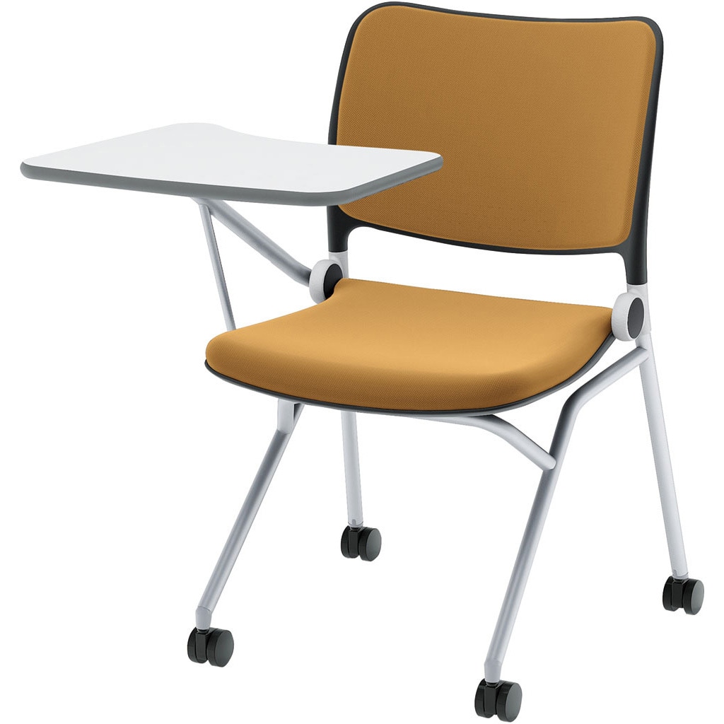 6-121-1228 Blume(ブルーメ) 背パッドタイプ 塗装脚 ブラック 内田洋行 シルバーメタリック ナイロン双輪キャスター 肘掛なし メモ台あり 質量9.8kg  6-121-1228