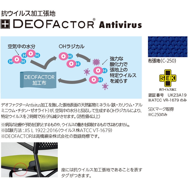 6-115-1040 Blume(ブルーメ) 抗ウイルス加工張地 ヌードタイプ 塗装脚 ブラック 内田洋行 シルバーメタリック スライドスタッキング メモ台:取付可(A3) 質量6.4kg   6-115-1040