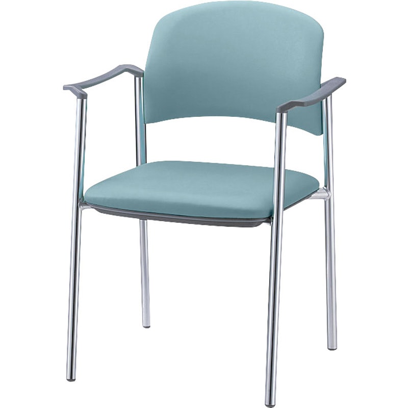 6-110-1315 MF-150シリーズ 内田洋行 クロムメッキ 4本脚固定(グライド脚・固定脚) 質量6kg   6-110-1315