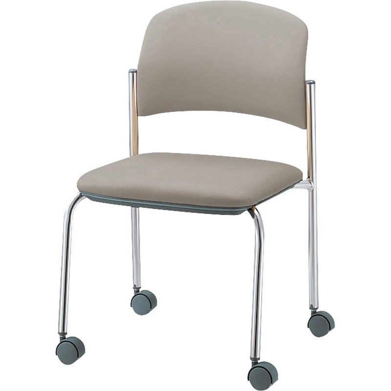 6-110-1501 MF-160シリーズ 内田洋行 脚部構造4本脚キャスター クロムメッキ 質量5.5kg   6-110-1501