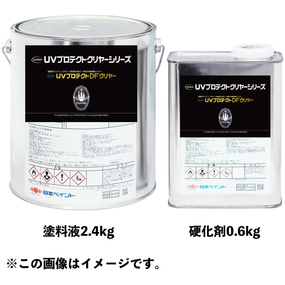 3029512-S ピュアライドUVプロテクトDFクリヤー 塗料液・硬化剤セット 