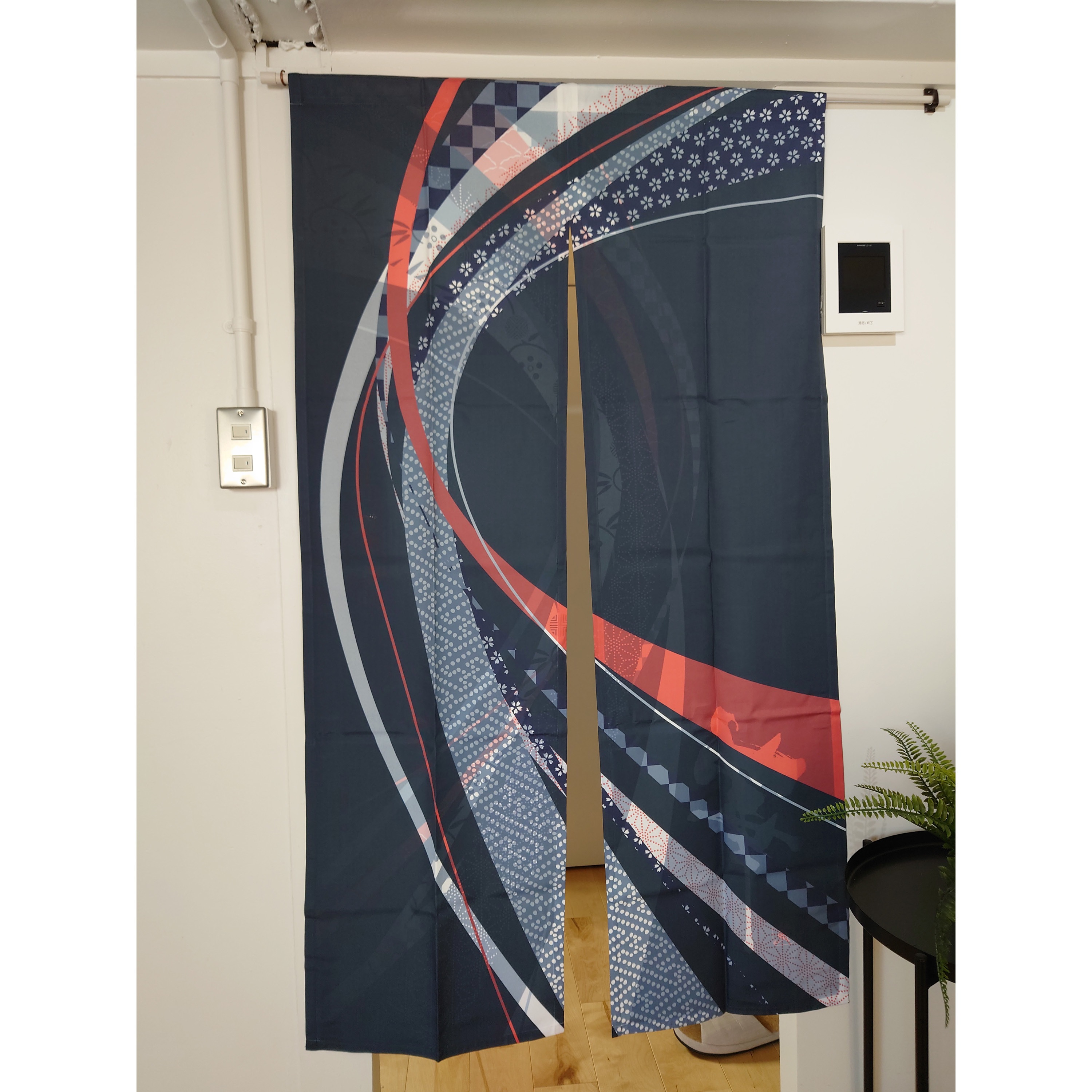 M6287 ダブルプリントのれん フルネス 幅85cm高さ150cm 1箱(30枚