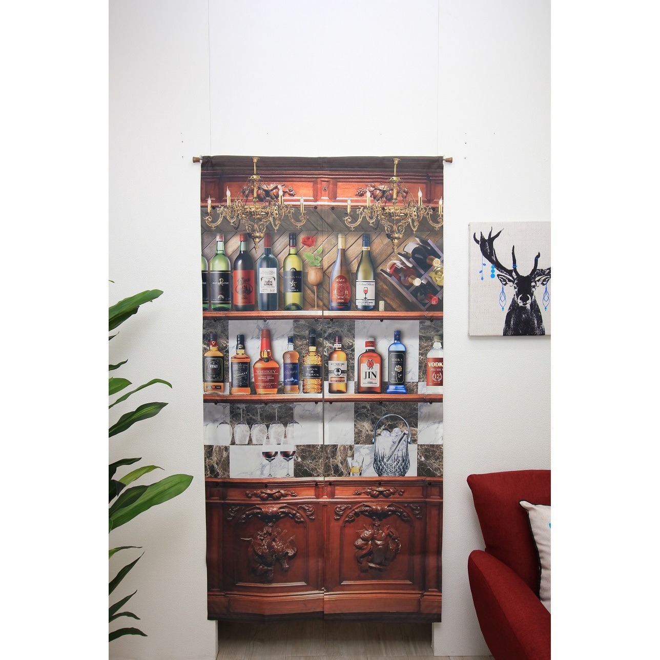 M5374 高さ調整のれん フルネス 幅85cm 1箱(30枚) M5374