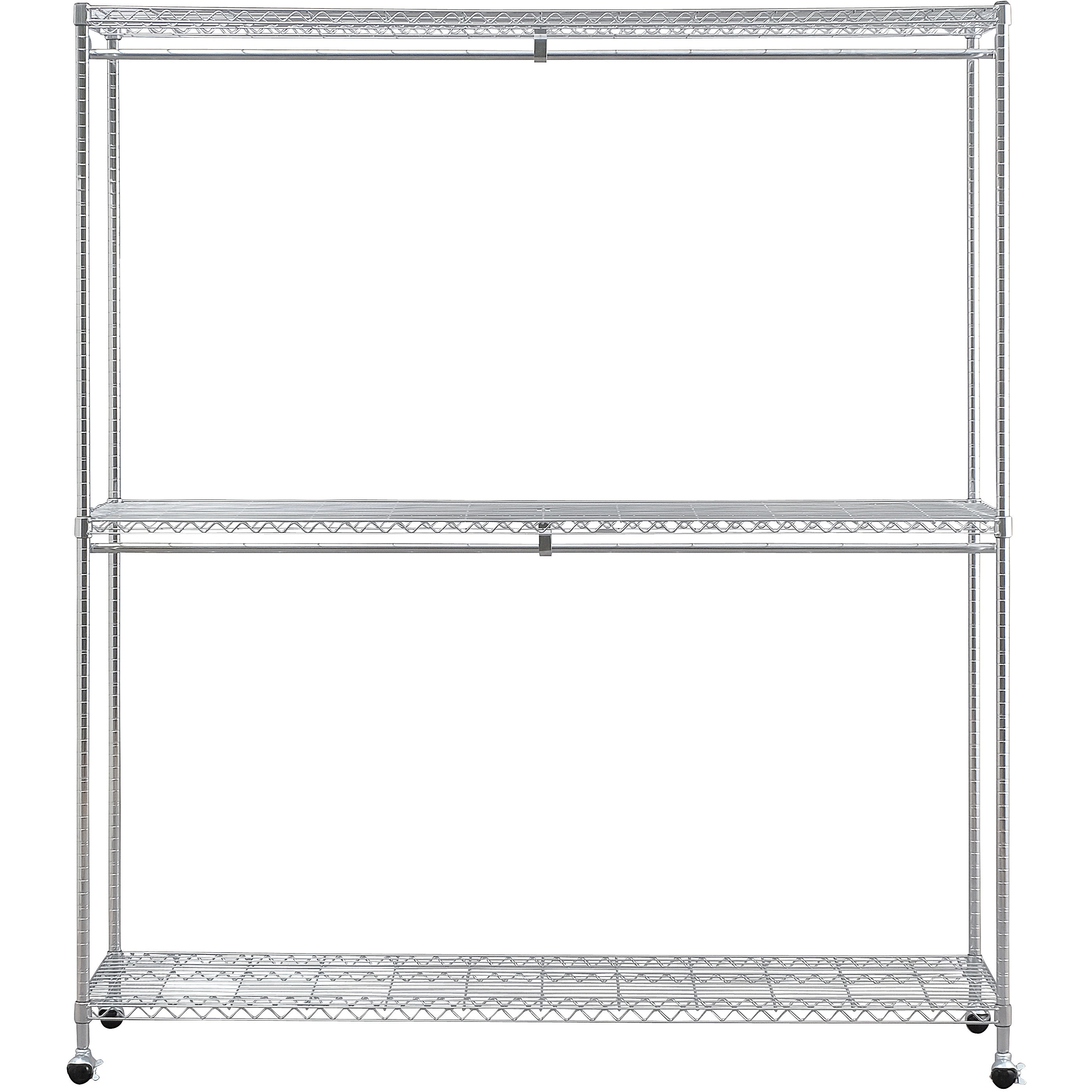 大容量メタルシェルフ ワードローブ2段タイプ 奥行46cm【耐荷重75kg/段