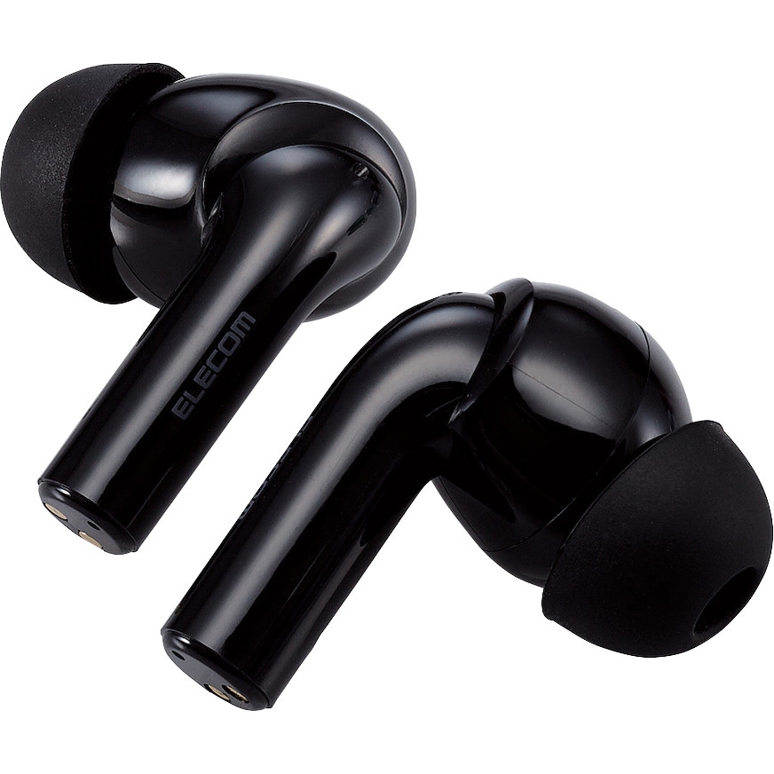 LBT-TWS15BK2 ワイヤレスイヤホン Bluetooth5.2 アクティブ ノイズキャンセリング 耳せん機能 低遅延モード 超軽量 1個 エレコム 【通販モノタロウ】
