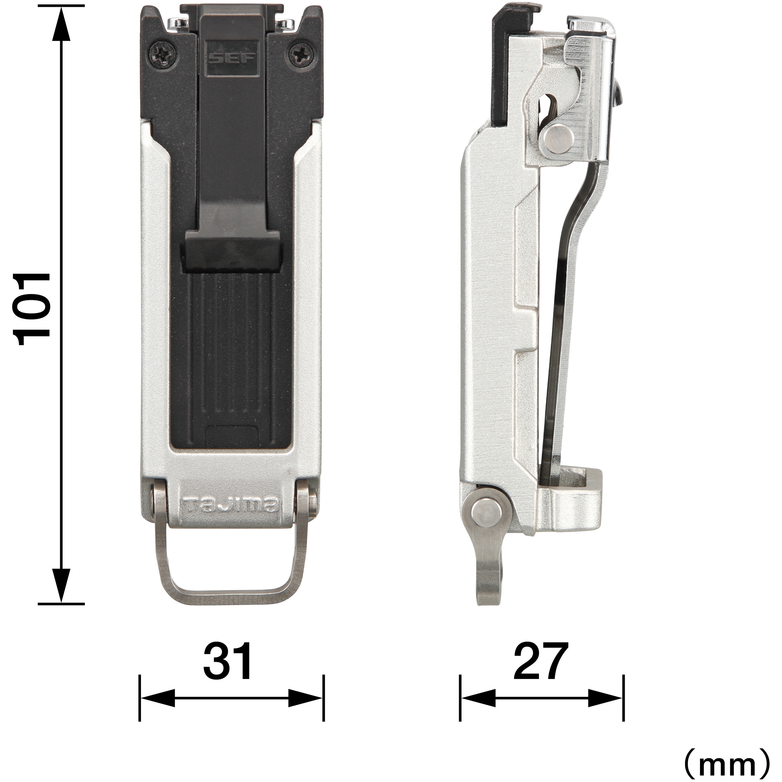 SFC-MSHLD セフホルダー胴ベルト用 クリップ式 金属 スリム 1個 タジマ