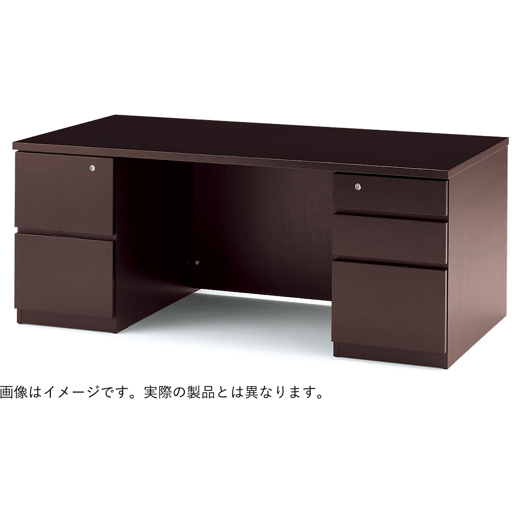 X09-168CB4-51 役員家具 X09シリーズ＜配送時設置サービス付＞ イトーキ オークダークブラウン色 高さ720mm幅1600mm奥行850mm  X09-168CB4-51