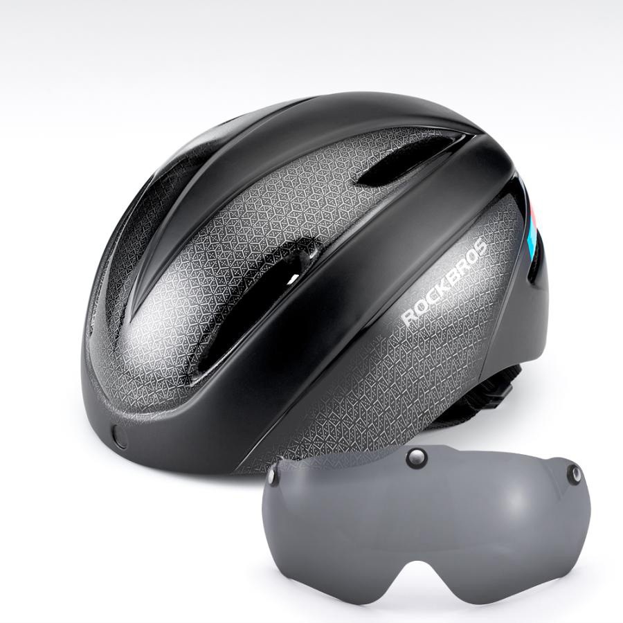 MWT-018S-BK シールド付き軽量ヘルメット 1個 ROCKBROS(ロックブロス