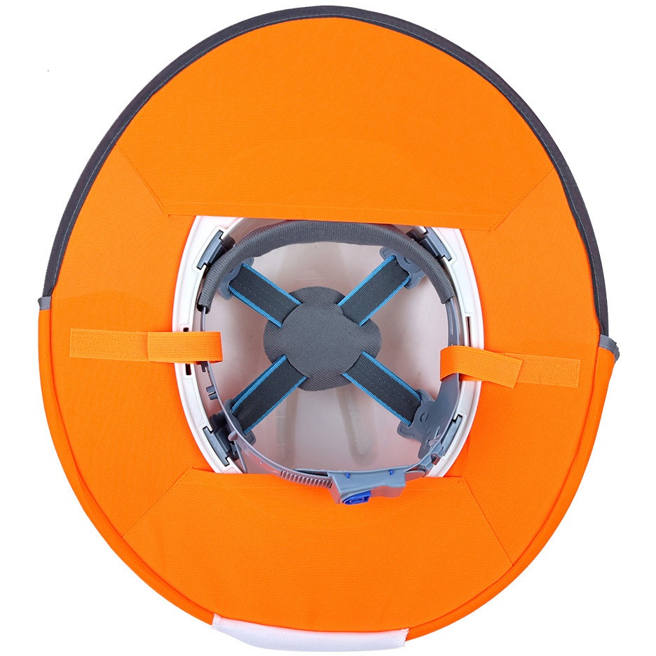 J2447-OR ヘルメット用蛍光バイザー セーフラン安全用品 蛍光オレンジ