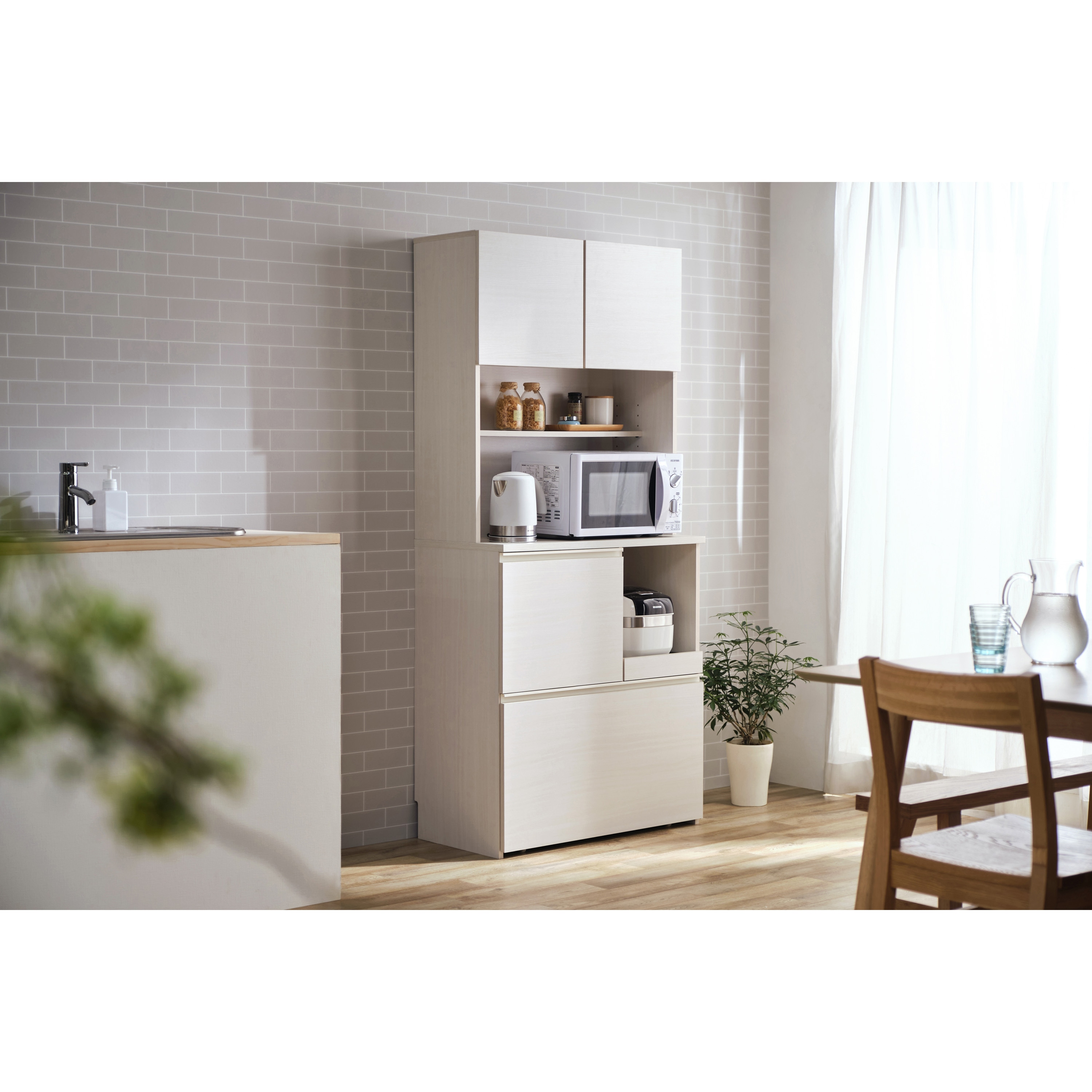 KCB-790 キッチンキャビネット アイリスオーヤマ オフホワイト色