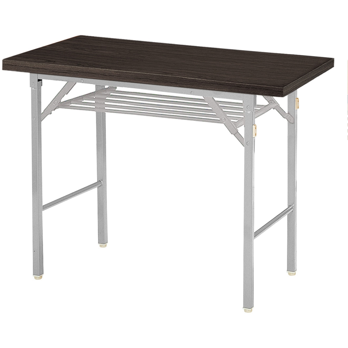 KT-S0945T-VDW 折り畳み会議テーブル ニシキ工業 ダークウッド色 幅900mm奥行450mm高さ700mm  KT-S0945T-VDW