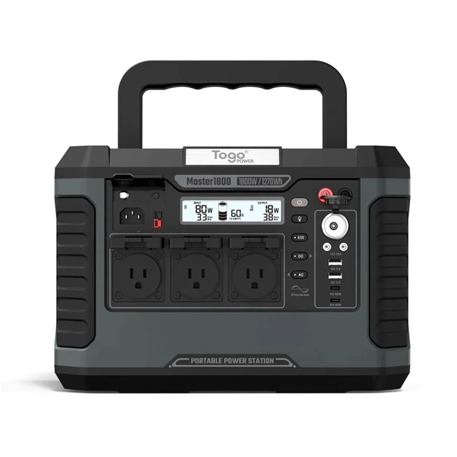 MASTER1800NEW TogoPower MASTER1800NEW ポータブル電源 TogoPower 寸法35.0×26.5×24.0cm