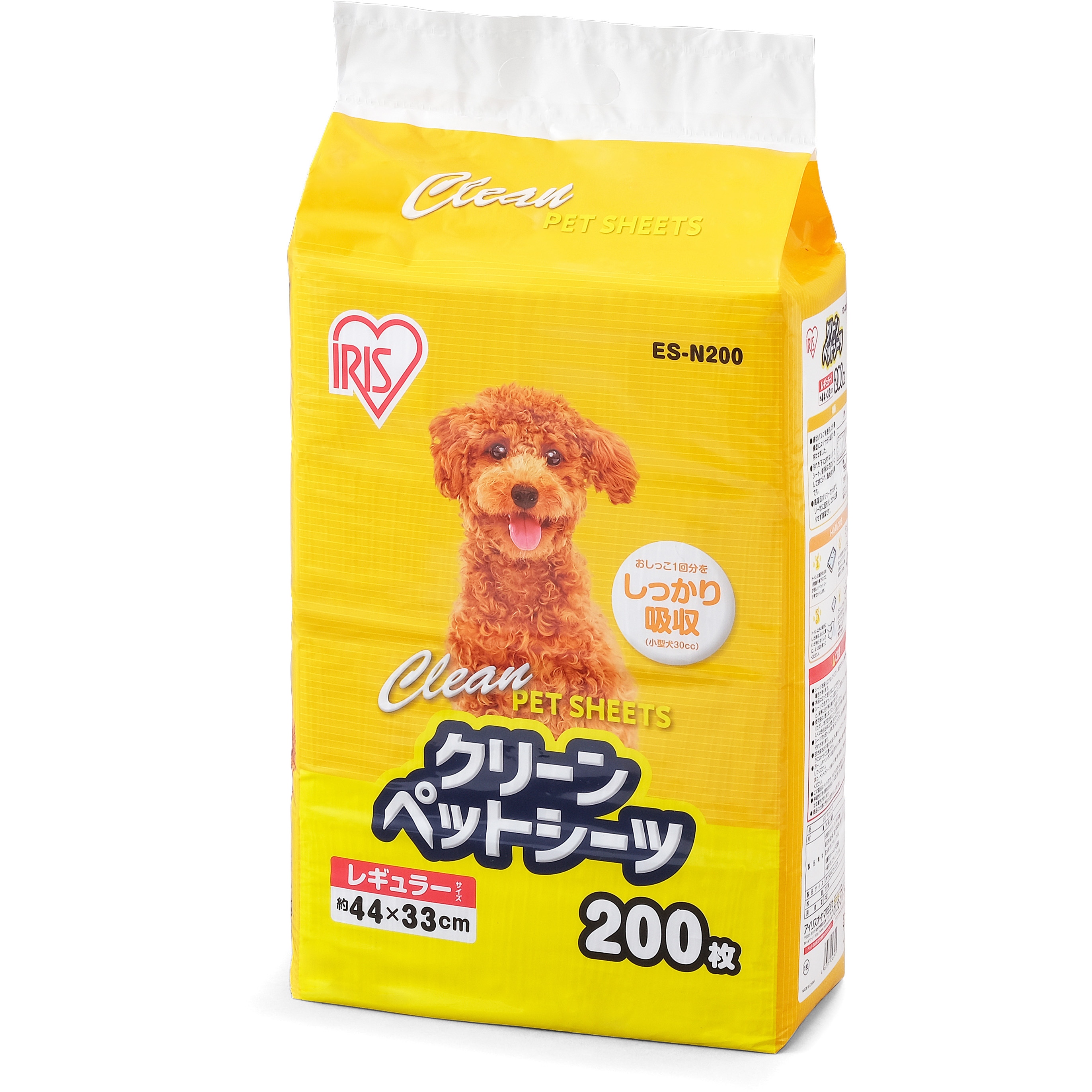 ES-N200 クリーンペットシーツ レギュラー200枚 1箱(1箱×4個) アイリスオーヤマ 【通販モノタロウ】