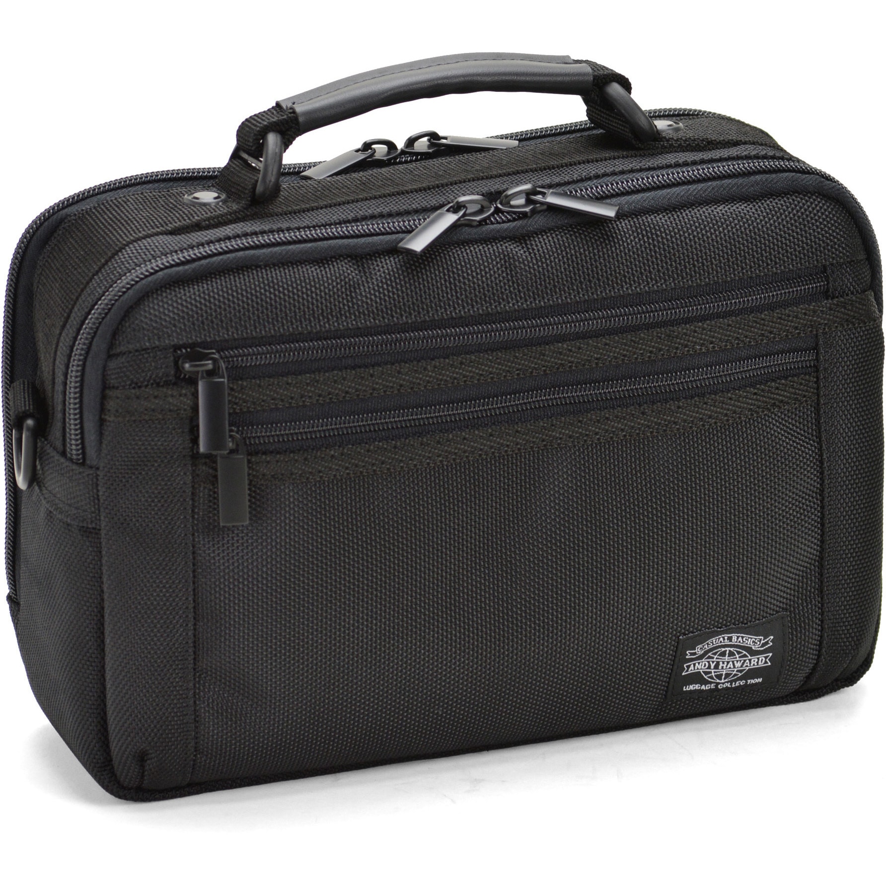 33626-01 ANDY HAWARD 取っ手付横型ショルダーバッグ(26cm) 平野鞄 クロ色