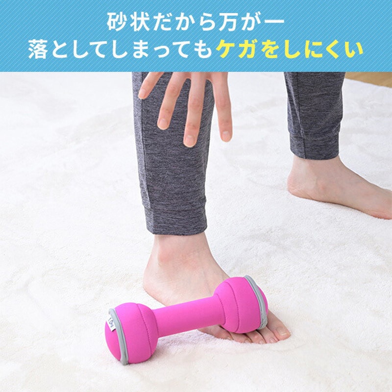 SFTD-1.0 ダンベル 砂 コンパクト 落としても安心 YAMAZEN(山善