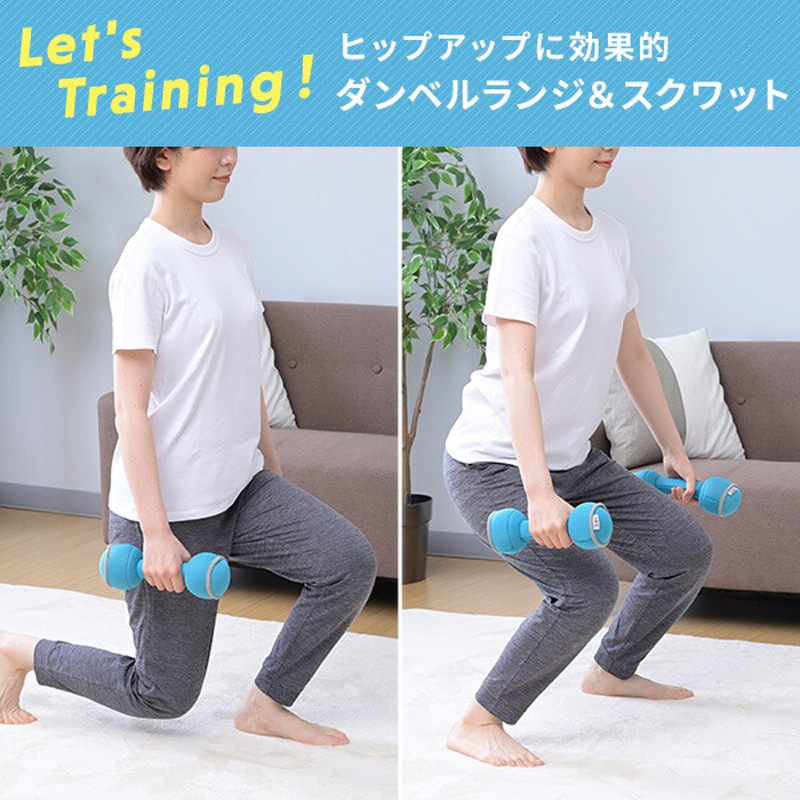 SFTD-2.0×2 ダンベル 砂 コンパクト 落としても安心 YAMAZEN(山善