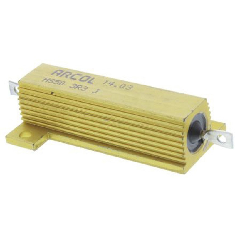 HS50 3R3 J Arcol シャーシ取り付け抵抗器，50W，3.3Ω，±5% ARCOL(OHMITE) 1袋(20個) HS50 3R3 J