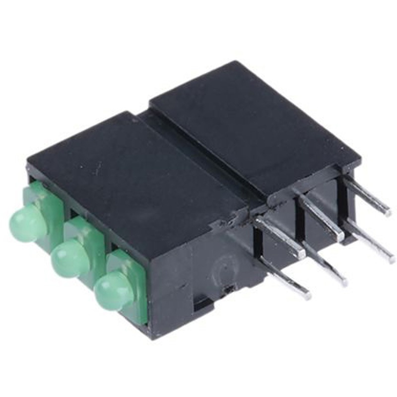 570-0100-222F ダイアライト 基板用LED表示灯 緑 直角 38 ° 3色 スルーホール実装 DIALIGHT 1袋(25個) 570-0100-222F