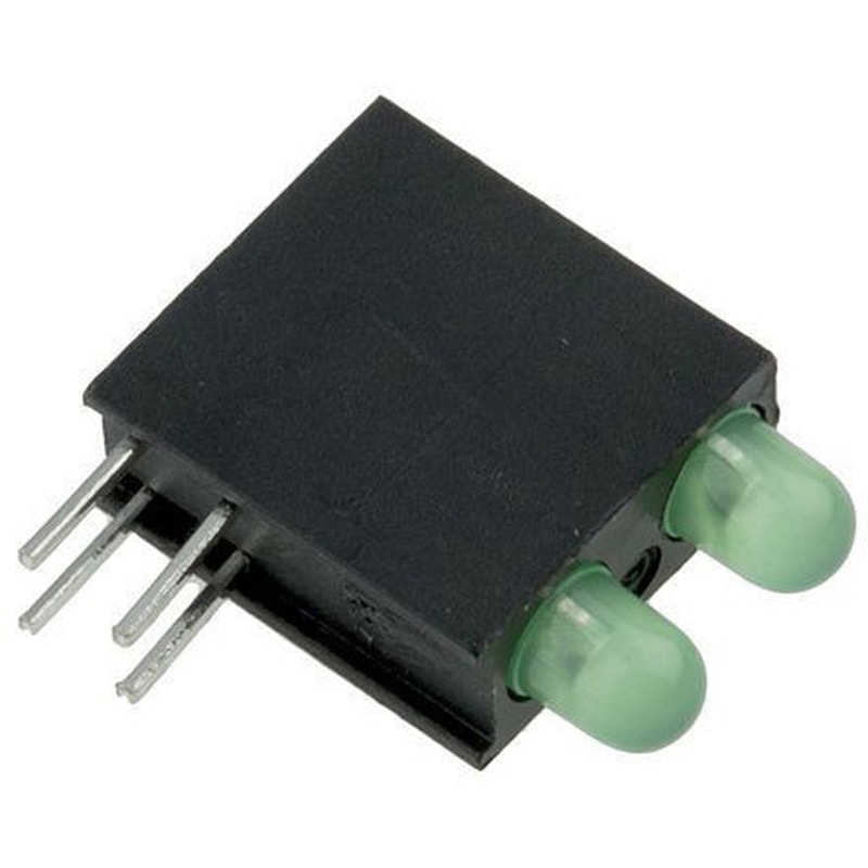 553-0122F ダイアライト 基板用LED表示灯 緑 直角 45 ° 2色 スルーホール実装 DIALIGHT 1袋(50個) 553-0122F