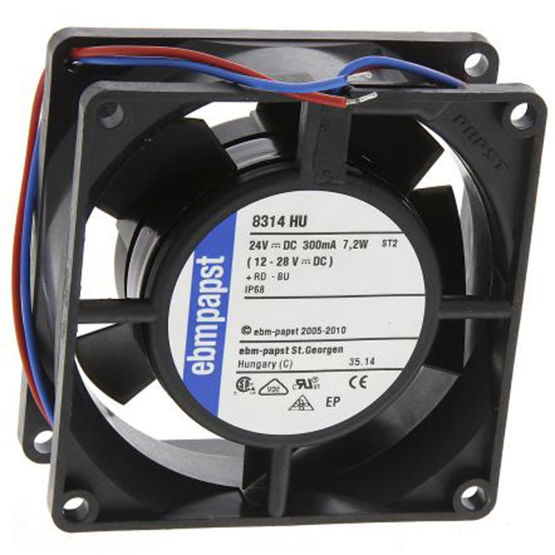 8314HU ebm-papst 軸流ファン 電源電圧：24 V dc， DC， 80 x 80 x 32mm， 8314HU 1個 EBM PAPST 【通販モノタロウ】