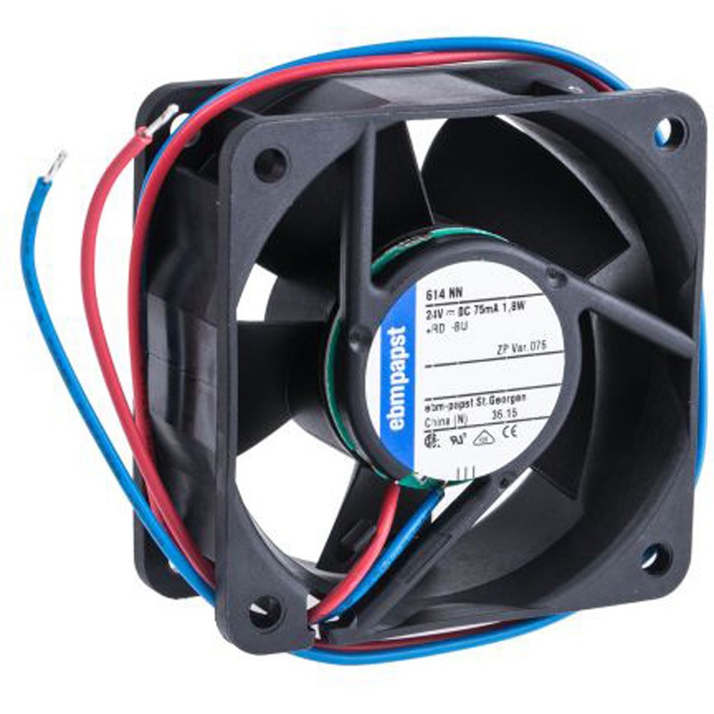 614NN ebm-papst 軸流ファン 電源電圧：24 V dc， DC， 60 x 60 x 25mm， 614NN 1個 EBM PAPST 【通販モノタロウ】 4,927円