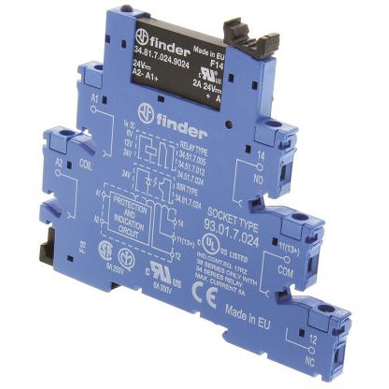 38.81.7.024.9024 Finder インターフェイスリレー 24V dc 38 Series 1.5 → 33V dc 1個 FINDER 【通販モノタロウ】