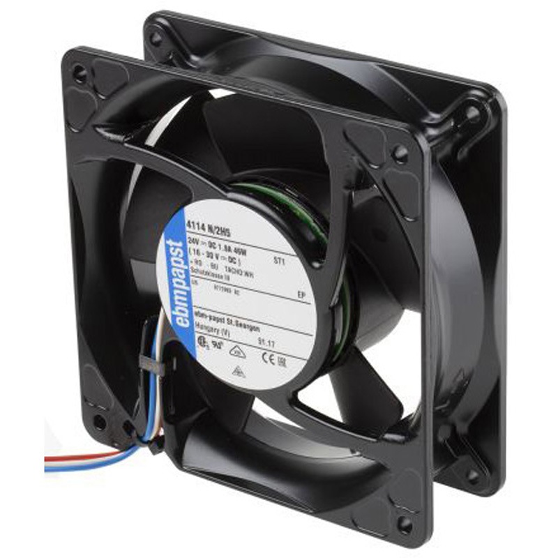 4114N/2H5 ebm-papst 軸流ファン 電源電圧：24 V dc， DC， 119 x 119 x 38mm， 4114N/2H5 1個 EBM PAPST 【通販モノタロウ】