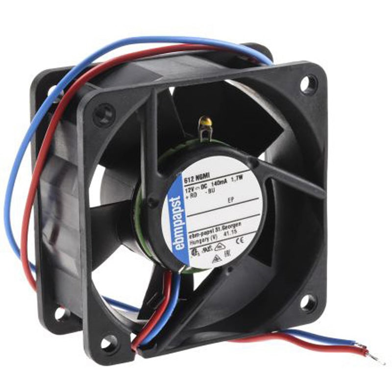612NGMI ebm-papst 軸流ファン 電源電圧：12 V dc， DC， 60 x 60 x 25mm， 612NGMI 1個 EBM PAPST 【通販モノタロウ】