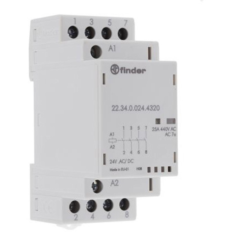 22.34.0.024.4320 Finder 電磁接触器 24 V ac/dc 4.極 22 Seriesシリーズ， 22.34.0.024.4320 1個 FINDER 【通販モノタロウ】