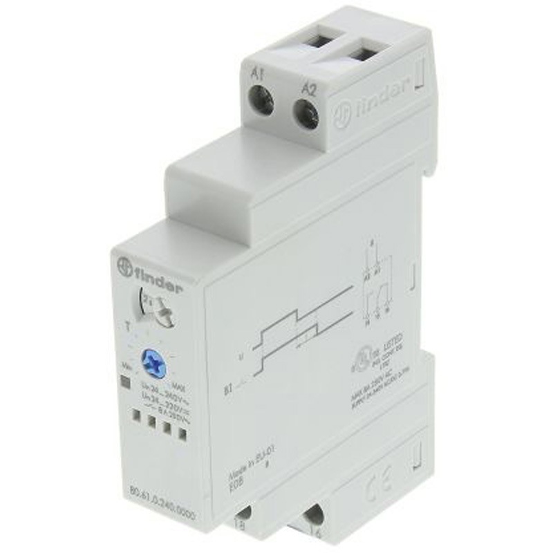80.61.0.240.0000 Finder タイマーリレー 電源オフディレー(True Off) 24 → 240V ac/dc DINレール 1個 FINDER 【通販モノタロウ】
