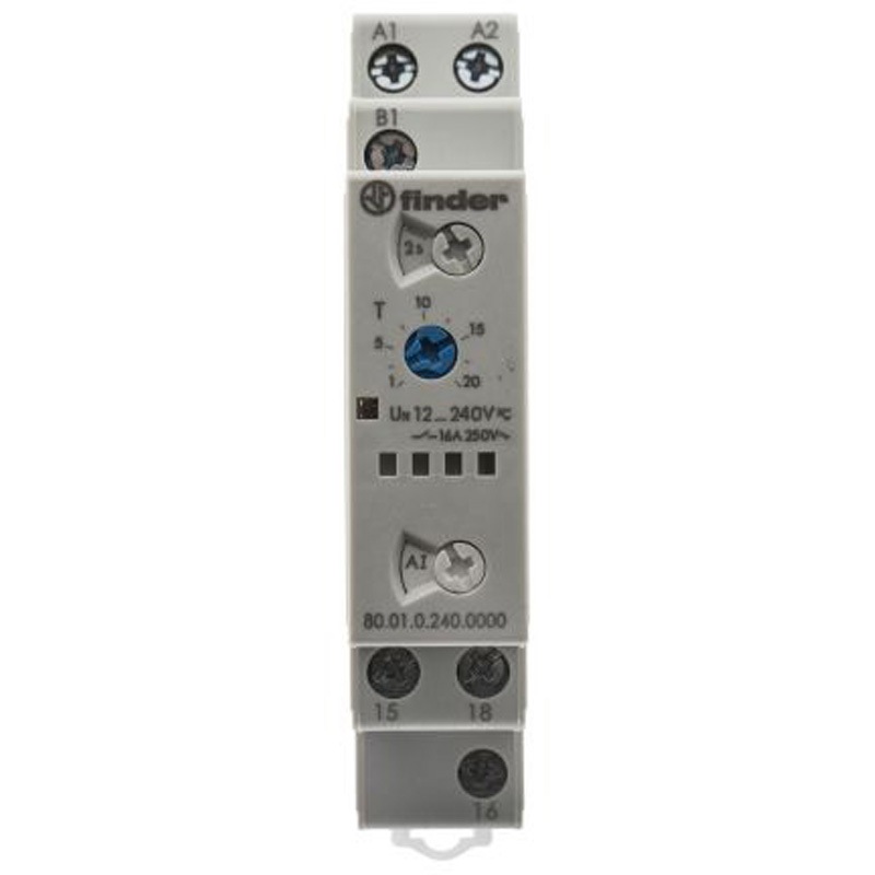 80.01.0.240.0000 Finder タイマーリレー オンディレー 12 → 240V ac/dc DINレール 1個 FINDER 【通販モノタロウ】