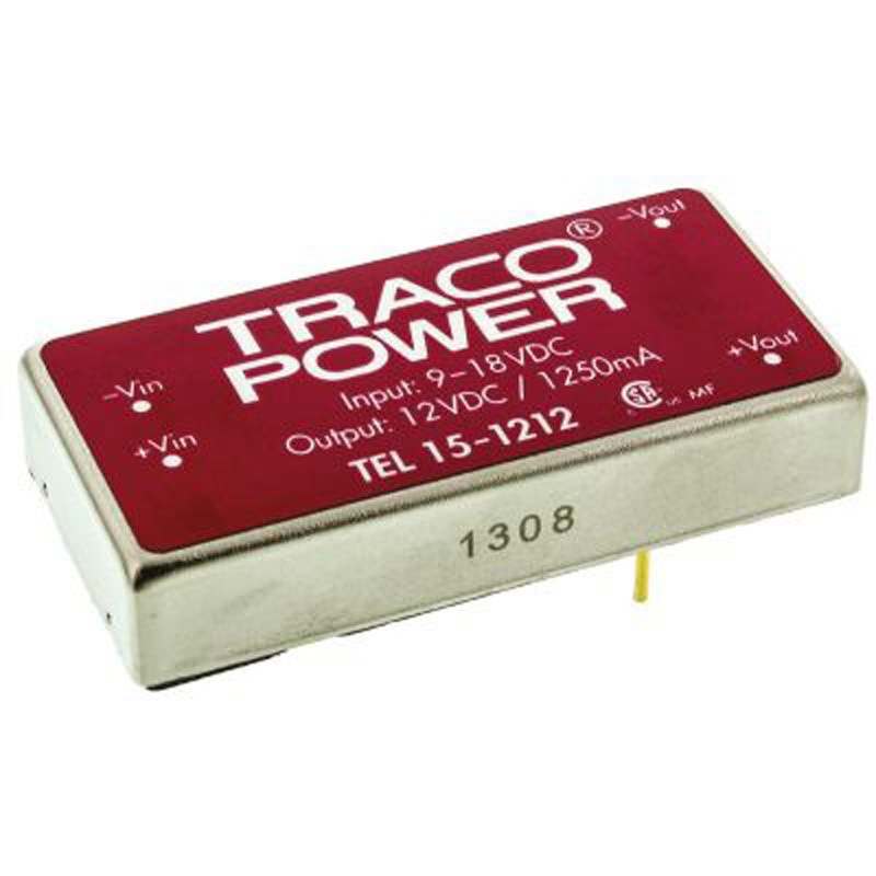 TEL 15-1212 TRACOPOWER DC-DCコンバータ Vout：12V dc 9 → 18 V dc， 15W， TEL 15-1212 1個 TRACO POWER 【通販モノタロウ】