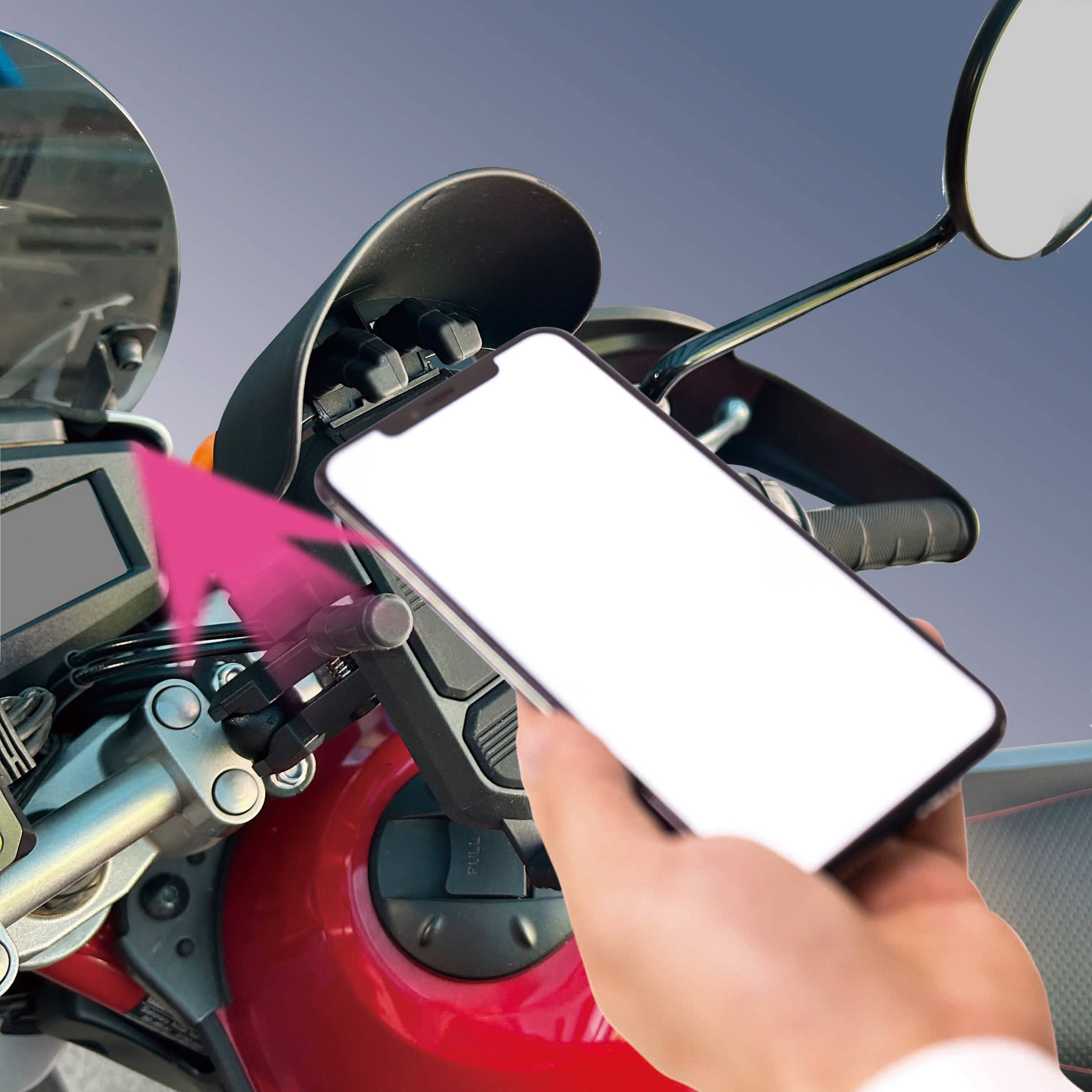 D-2238 バイク用スマートフォンホルダー ガチホールドプラス 1個 DELTA