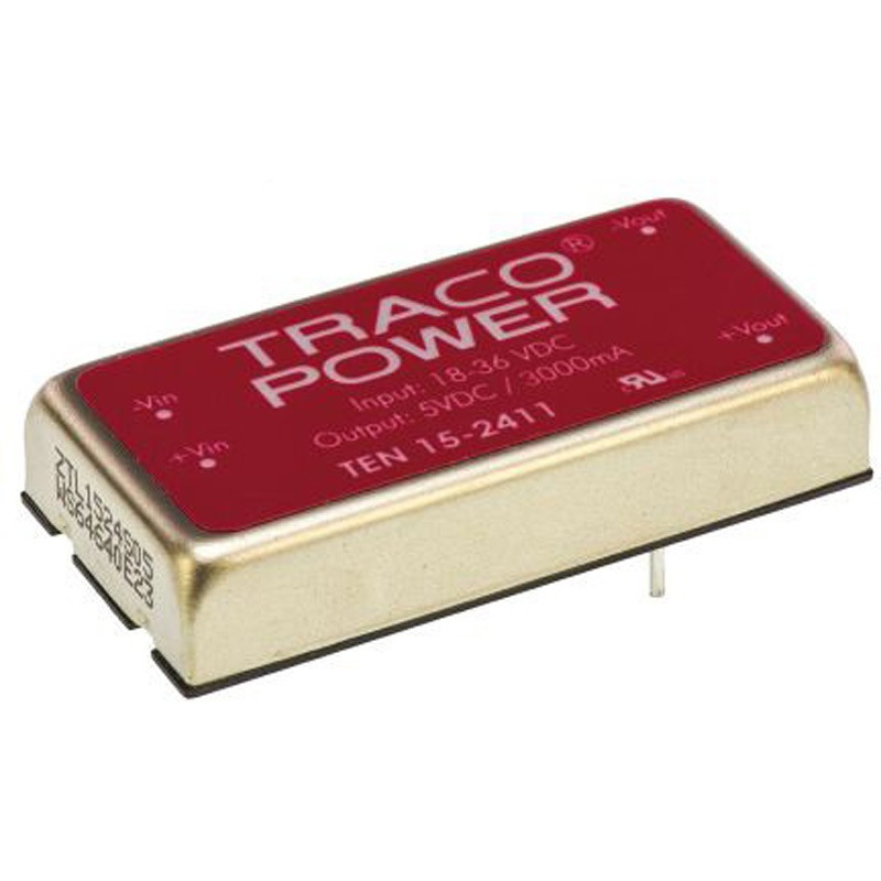 TEN 15-2411 TRACOPOWER DC-DCコンバータ Vout：5V dc 18 → 36 V dc， 15W， TEN 15-2411 1個 TRACO POWER 【通販モノタロウ】