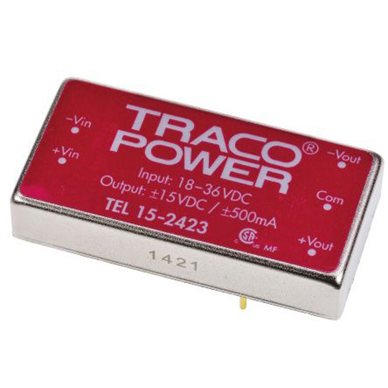 TEL 15-2423 TRACOPOWER DC-DCコンバータ Vout：±15V dc 18 → 36 V dc， 15W， TEL 15-2423 1個 TRACO POWER 【通販モノタロウ】