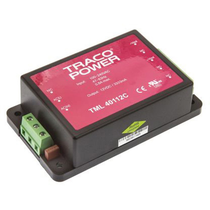 TML 40112C TRACOPOWER スイッチング電源 12V dc 3.333A 40W TML 40112C 1個 TRACO POWER 【通販モノタロウ】