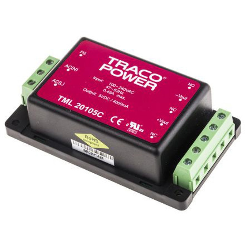 TML 20105C TRACOPOWER スイッチング電源 5V dc 4A 20W TML 20105C 1個 TRACO POWER 【通販モノタロウ】