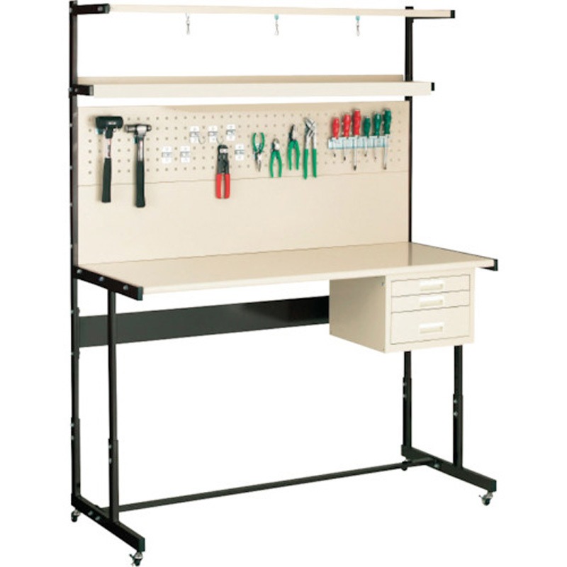 LTH92CY ラインテーブル(高さ調節式)Y型 移動型 大阪製罐 スチール製製天板 間口940mm奥行640mm  LTH92CY