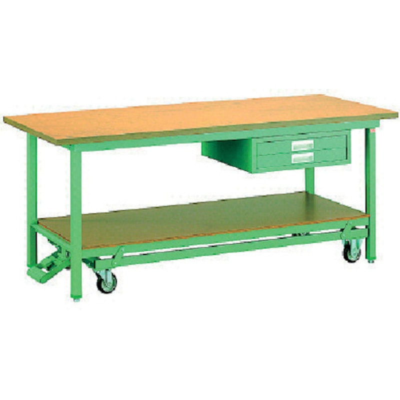 BM1875 移動式作業台 大阪製罐 樹脂製天板 間口1800mm奥行750mm高さ750mm