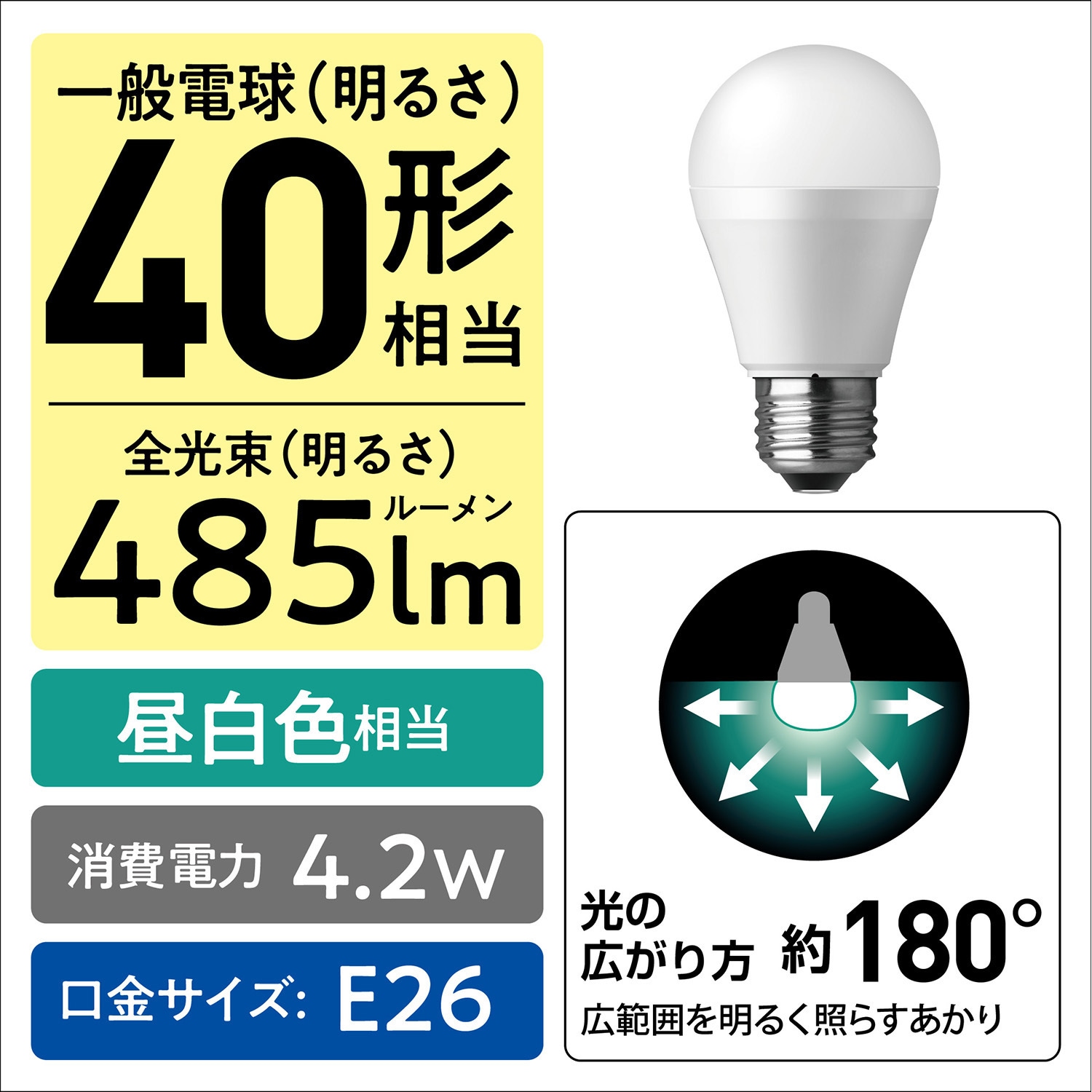 Panasonic LED電球 14個　電球型蛍光灯7個 計21個 LDA4NGSK4F LED電球 プレミア Panasonic(パナソニック) 口金E26 5000K