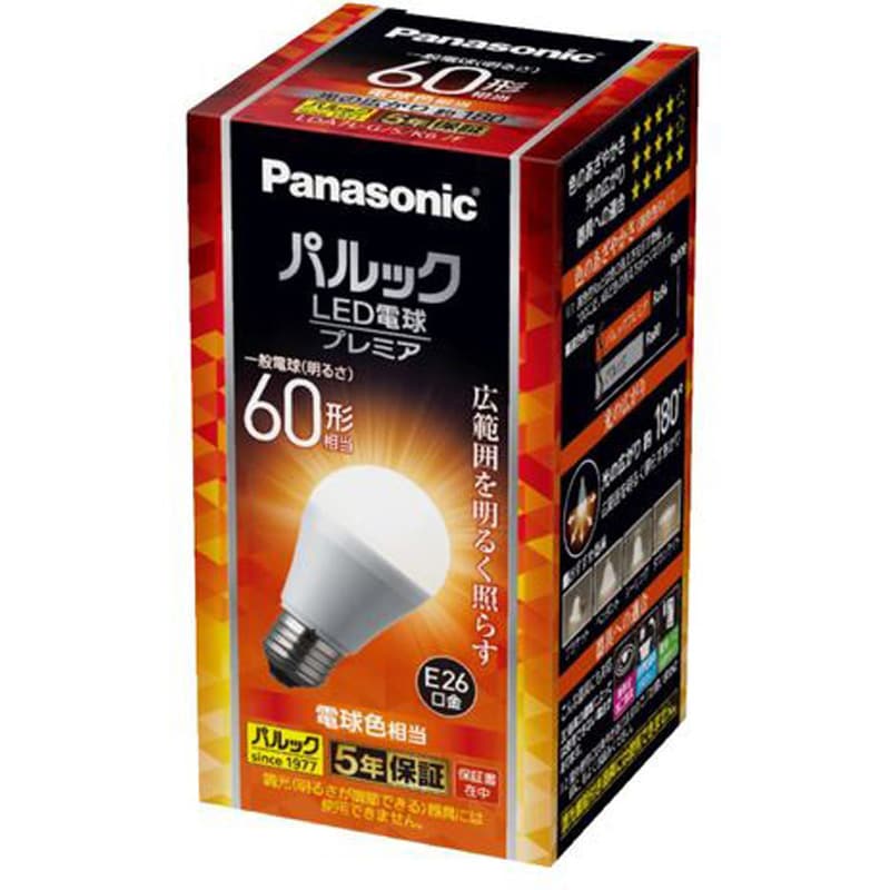 LDA7LGSK6F LED電球 プレミア パナソニック(Panasonic) 口金E26 電球色相当 2700K 7W 質量66g 1個  LDA7LGSK6F - 【通販モノタロウ】