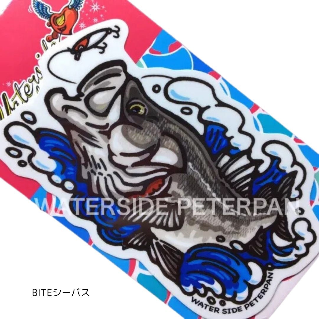 BITEシーバス BIGお魚 ステッカー 1枚(1枚) WATER SIDE PETERPAN