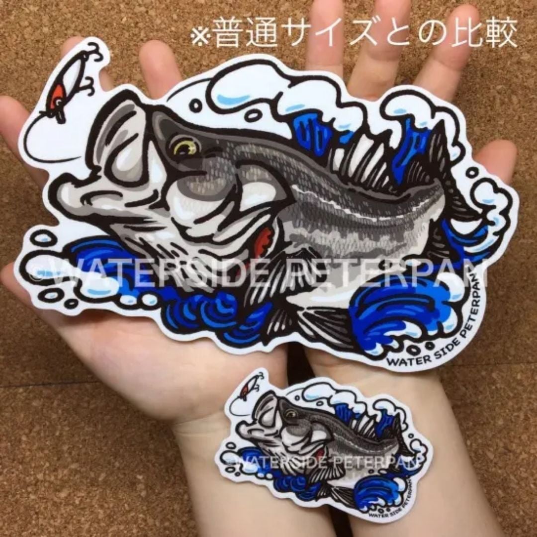 BITEシーバス BIGお魚 ステッカー 1枚(1枚) WATER SIDE PETERPAN