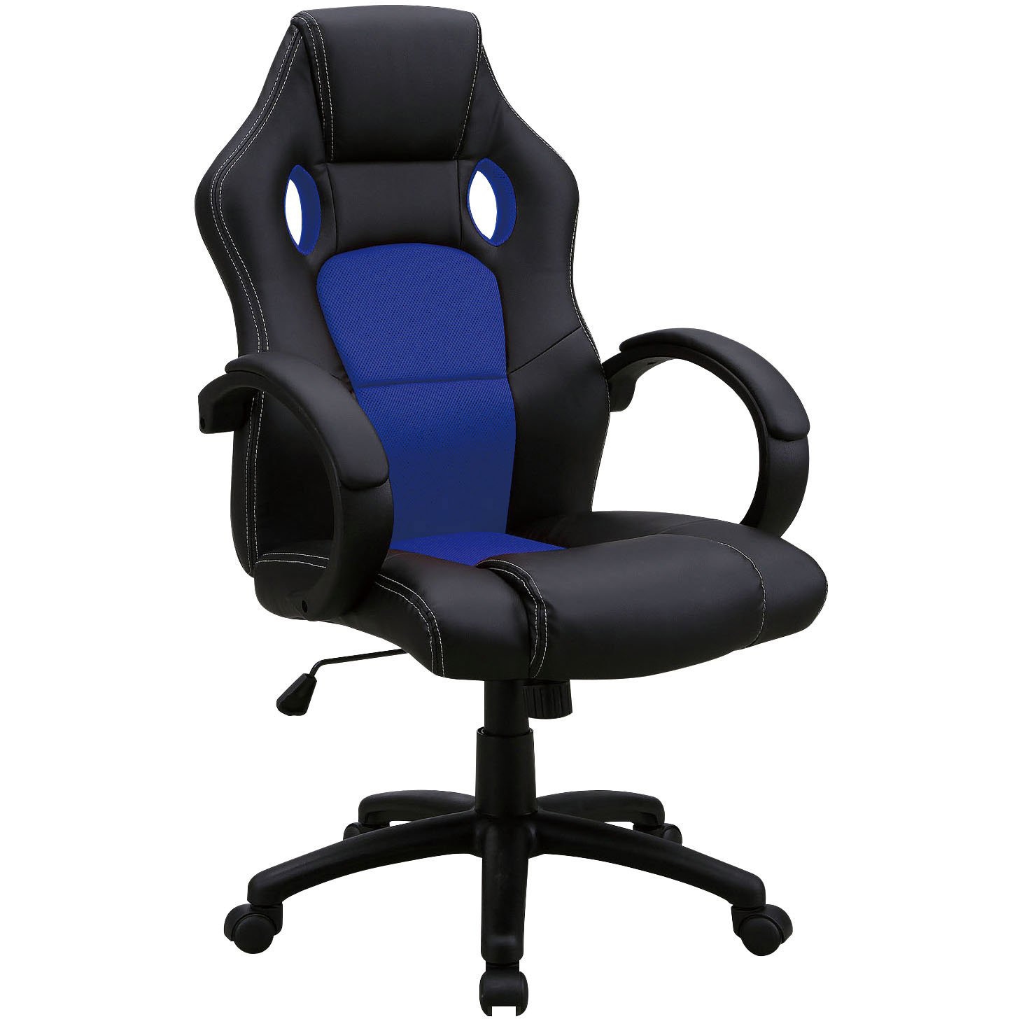 関家具 オフィスチェア A01-S-ヘッドBK/ハンガー無/背BK/肘固定/座BK ブラック 238262 1脚（お取り寄せ）