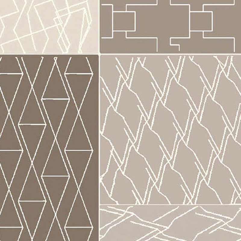 E 1118  ラググレー ポンリュームラグ シンコール 寸法182×260cm