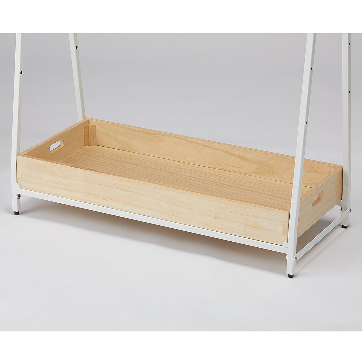 2365-205 イベント什器 マルシェ簡易フレーム用トレー棚 「ナチュラル」 フレームホワイト用 ストア・エキスプレス 底トレー棚 幅90cm奥行40cm高さ11cm  2365-205