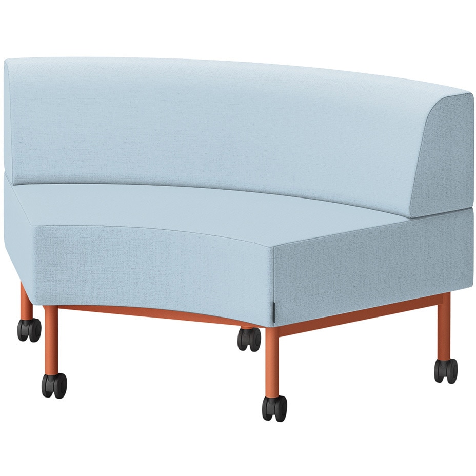 LCL-60NLCY-D4A8 CLソファ インサイドRタイプ キャスター付 張地DY<配送時組立サービス付> イトーキ 高さ720mm幅1250mm奥行730mm  LCL-60NLCY-D4A8