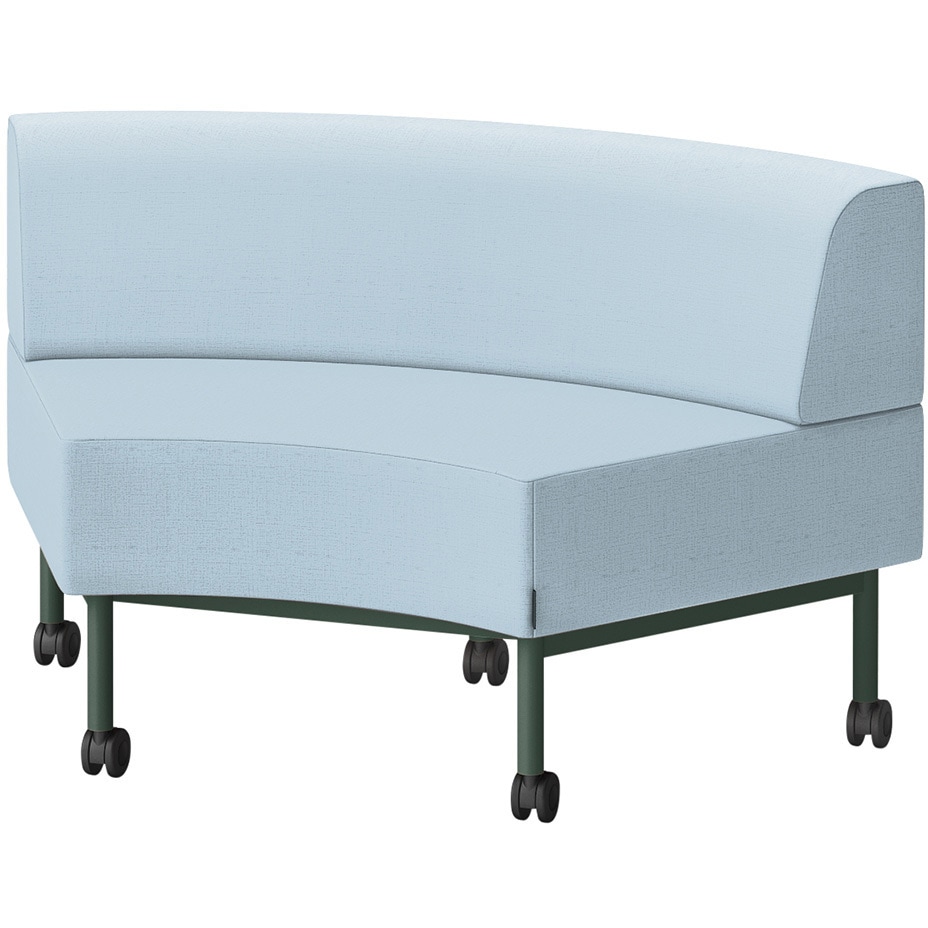 LCL-60NLCY-G2A8 CLソファ インサイドRタイプ キャスター付 張地DY<配送時組立サービス付> イトーキ 高さ720mm幅1250mm奥行730mm  LCL-60NLCY-G2A8